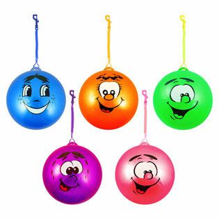 Minge Bungee cu Smiley Face și Șnur &Oslash; 23 cm (24 buc.)