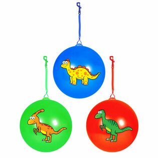 MINGE DINOZAUR CU ȘNUR / MINGE BUNGEE &Oslash;23 Cm (24 buc.)