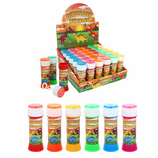 Baloane de săpun Dinozaur 50ml cu joc de &icirc;ndem&acirc;nare - Display 36 buc