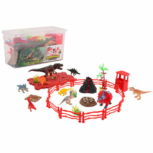 SET DE JOACĂ DINOZAURI &Icirc;N CUTIE DE DEPOZITARE (1 buc.)