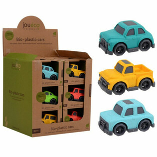 JOUECO - MAȘINUȚE DIN BIO-PLASTIC &Icirc;N DISPLAY (18 bucăți)