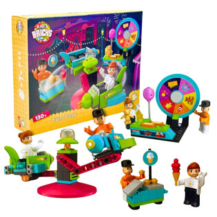 KIDS BRICKS FUN PARK - SET BLOCURI DE CONSTRUCȚIE - 130 PIESE (1 buc.)