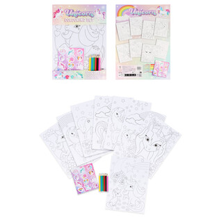 SET MARE DE COLORAT UNICORN - 22x30x1 CM (12 buc.)