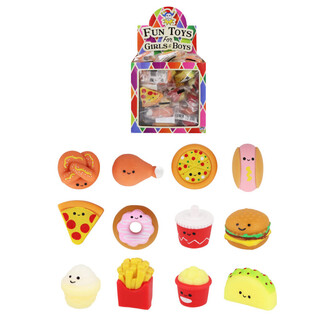 Figurine Squishy Fast Food pentru tombolă &icirc;n display (60 buc.)