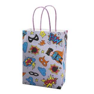 Pungi Cadou din H&acirc;rtie Supereroi - 16x9x22 cm (12 buc.)