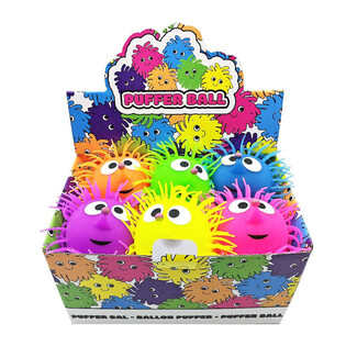 MINGE PUFFER CU OCHI - 13CM - &Icirc;N DISPLAY (12 buc.)