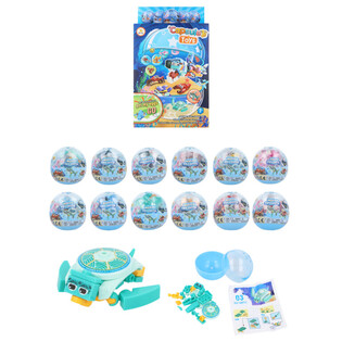 CUBURI DE CONSTRUCȚIE SEA LIFE &Icirc;N CAPSULĂ ȘI DISPLAY (12 buc.)