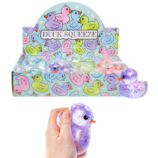 RAȚĂ SQUEEZE DUCK - MIX CULORI - &Icirc;N DISPLAY (12 buc.)