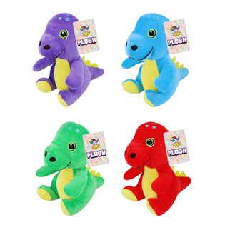 Dinozaur din pluș - 19 cm &icirc;nălțime - culori mixte (12 buc.)