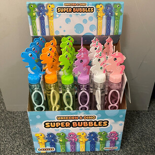 Baghete Baloane de Săpun Unicorn și Dinozaur - 120ml - 24 Buc