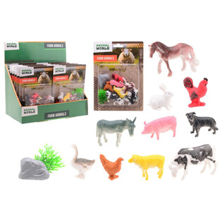 ANIMAL WORLD - Set Animale de Fermă 12 Piese - &icirc;n Display (12 buc)