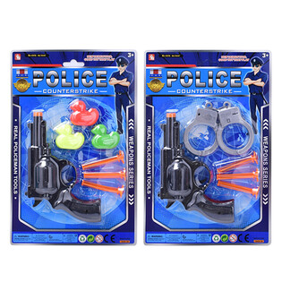 Set de joacă poliție pe carton - 2 modele mixte (6 bucăți)