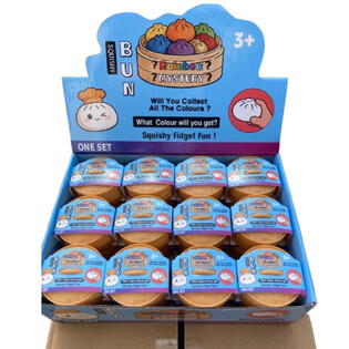 RAGE - Squishy Bun Dumplings MIC (5.3x5.3x4.1 cm) - Viral 2026 Fidget Toy (24 buc.)