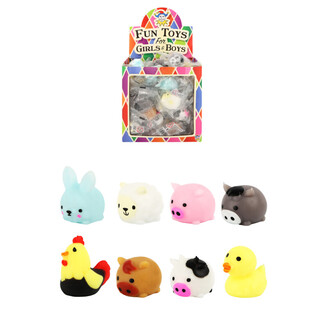 SQUISHY PENTRU TOMBOLĂ - ANIMALE DE LA FERMĂ - &Icirc;N DISPLAY (96 buc.)