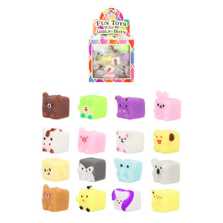 SQUISHY PENTRU TOMBOLĂ - CUBE ANIMALS - &Icirc;N DISPLAY (96 buc.)