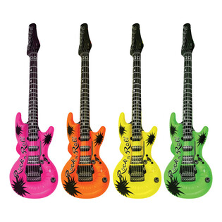 Chitară gonflabilă mix neon - 95cm (12 bucăți)