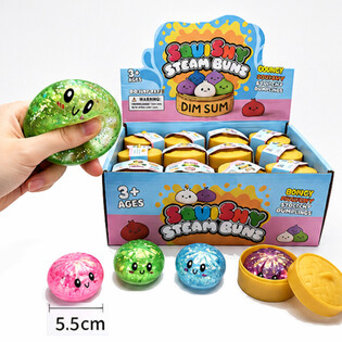 RAGE - Jucărie Squishy Găluște cu Sclipici MICI (5.5 x 5.5 x 3 cm) - Viral 2026 Fidget Toy (24 buc.)