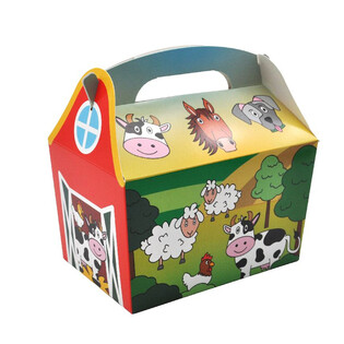CUTIE MENIU MODEL: ANIMALE DE FERMĂ - Dim. 18.5x12x19 CM - FOODBOX - KIDSBOX (24 buc.)