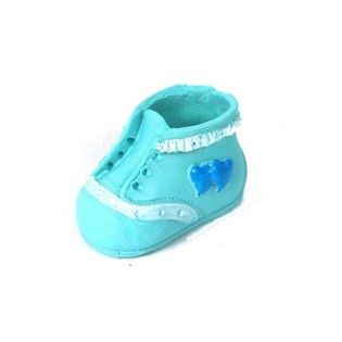 Topper Tort Nou-Născut - Pantofior Albastru de Bebe (2 buc.)
